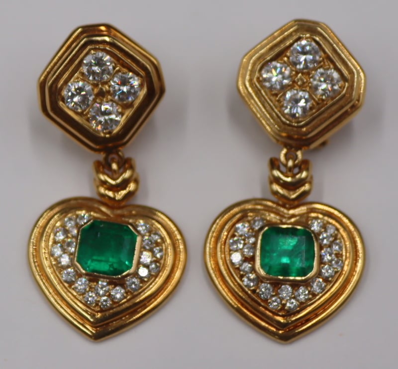 JEWELRY. SIGNED HD 18KT GOLD,