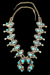 JEWELRY: SIGNED NAVAJO SQUASH
