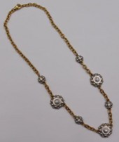 JEWELRY. SIGNED SAM LEHR 18KT