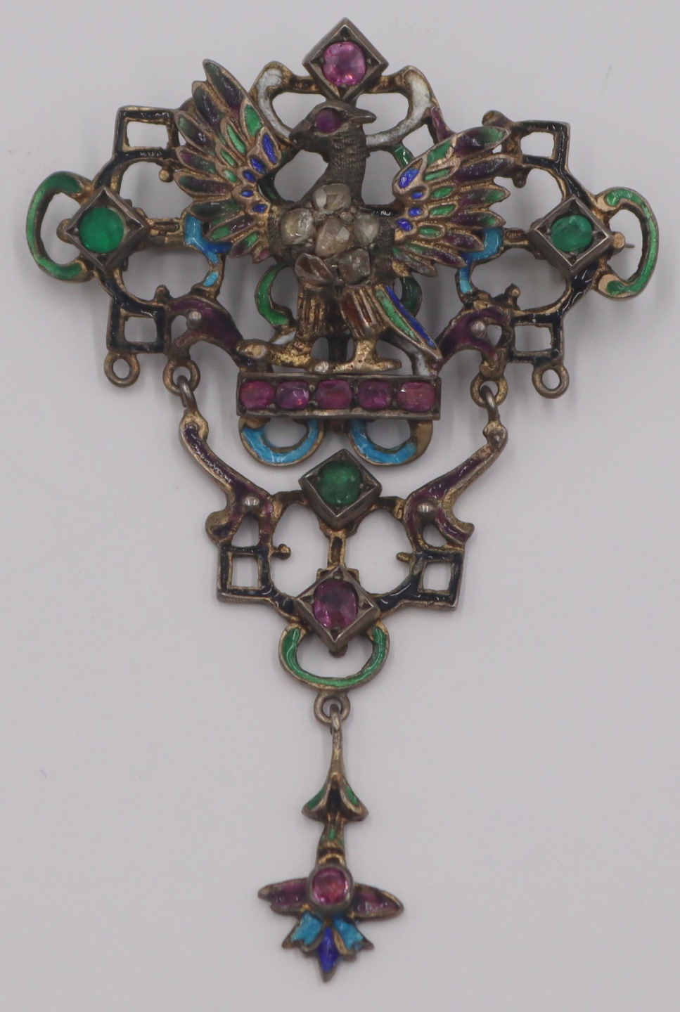 JEWELRY. SILVER, ENAMEL, COLORED