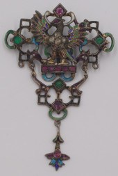 JEWELRY. SILVER, ENAMEL, COLOR
