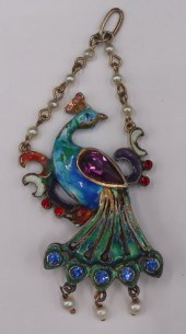 JEWELRY. SILVER, ENAMEL, GEM A