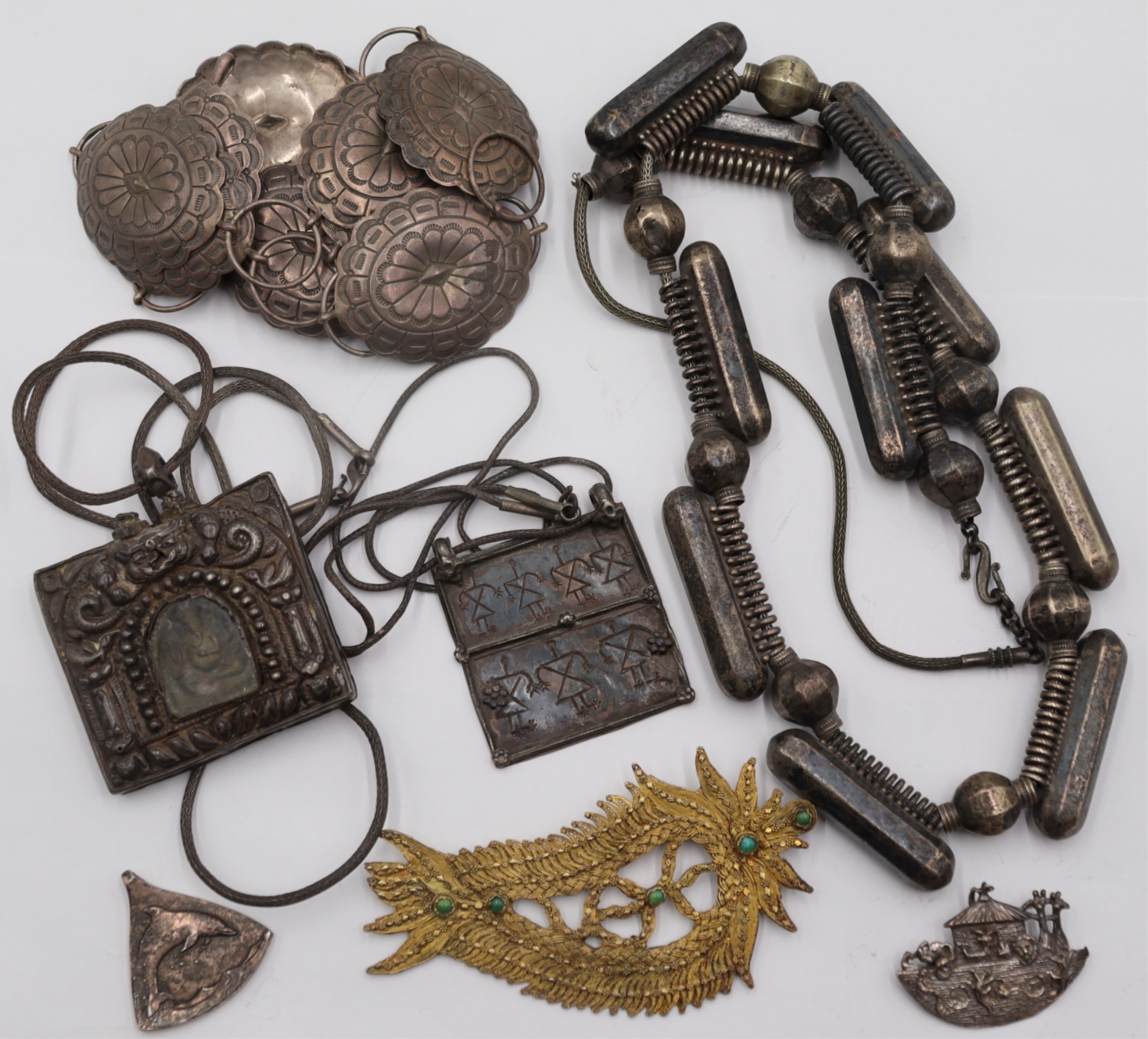 JEWELRY. SILVER JEWELRY GROUPING
