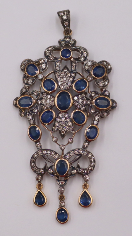 JEWELRY. SILVER-TOPPED 18KT GOLD,