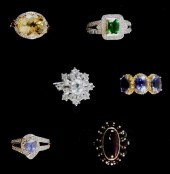 JEWELRY: SIX 10K GOLD RINGS: 3