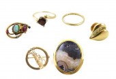 JEWELRY: SIX 14K GOLD ITEMS, I
