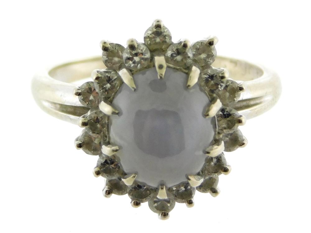 JEWELRY: STAR SAPPHIRE & DIAMOND