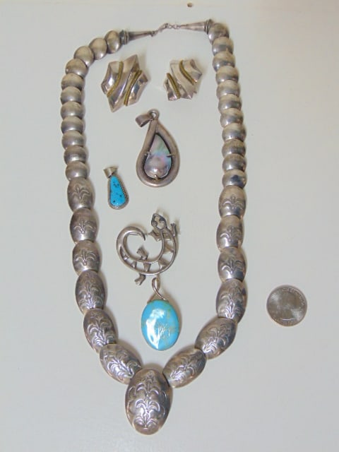 JEWELRY. STERLING JEWELRY LOT (6