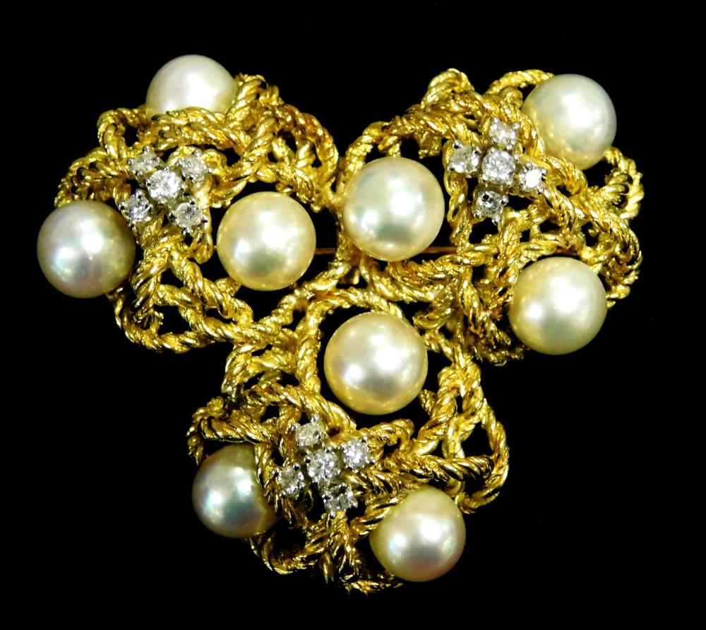 JEWELRY: TESTED 18KY PEARL AND