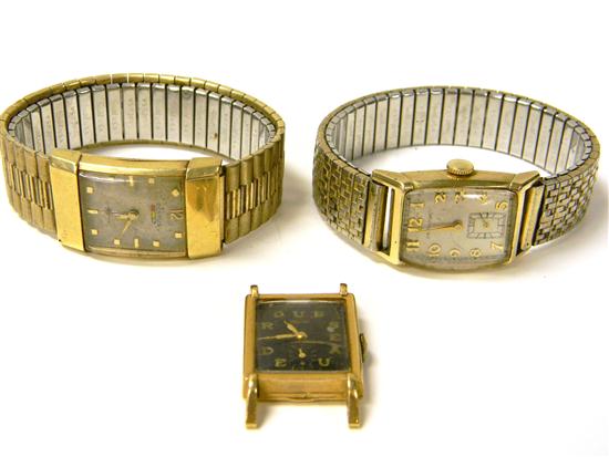 JEWELRY: THREE MEN'S WRIST WATCHES