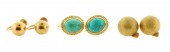JEWELRY: THREE PAIRS OF EARRIN