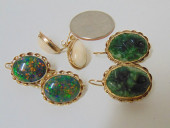 JEWELRY. THREE PAIRS OF GOLD E
