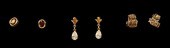 JEWELRY: THREE PAIRS OF GOLD E
