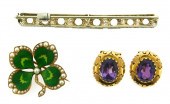 JEWELRY: THREE PIECES OF 14K G