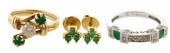 JEWELRY: THREE PIECES OF EMERA