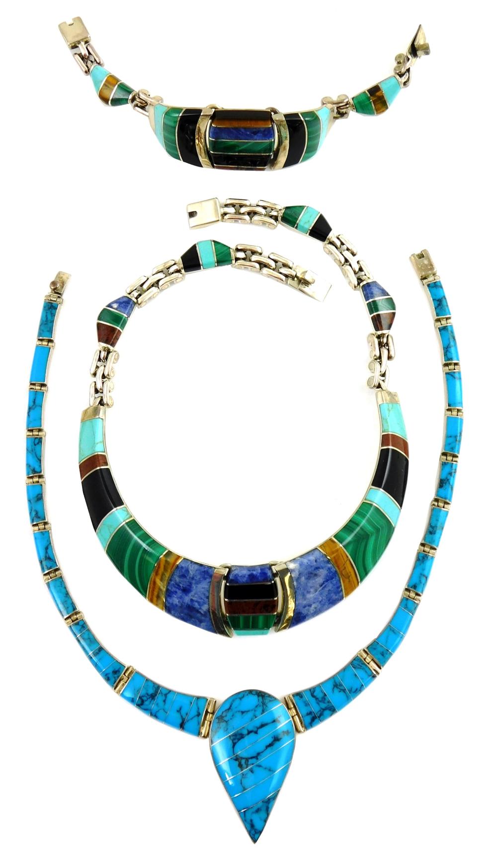JEWELRY: THREE PIECES OF MEXICAN