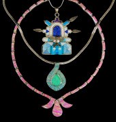 JEWELRY: THREE SILVER PIECES W