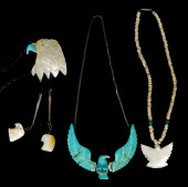 JEWELRY: THREE SOUTHWEST NECKL