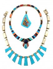 JEWELRY: THREE SOUTHWEST PIECE