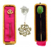 JEWELRY: THREE VINTAGE PINS: O