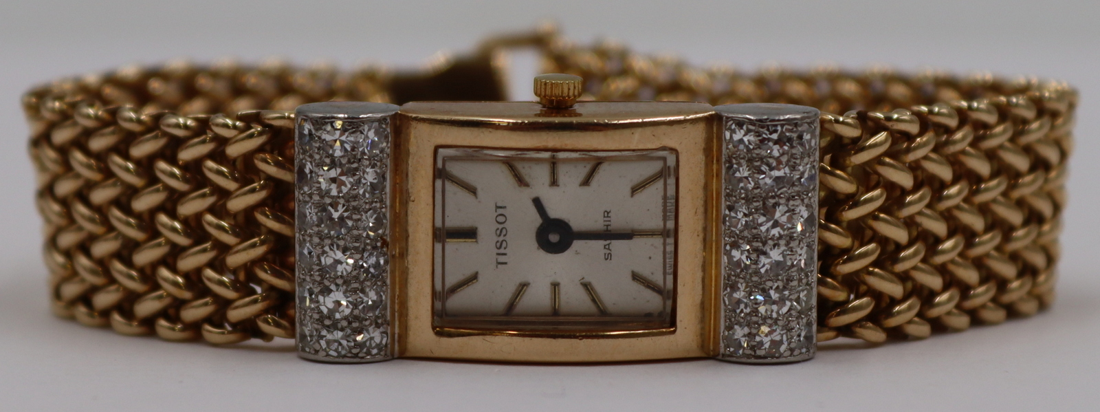 JEWELRY. TISSOT SAPPHIR 14KT GOLD &