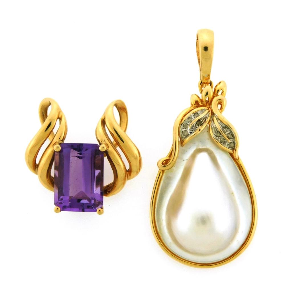 JEWELRY: TWO 14KY ENHANCERS: