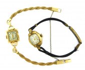 JEWELRY: TWO GOLD WOMEN'S WRIS