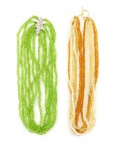 JEWELRY: TWO NATURAL GEMSTONE