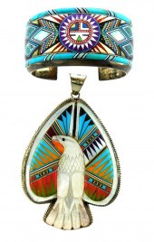 JEWELRY: TWO PIECES OF ZUNI ST