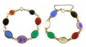 JEWELRY: TWO SCARAB BRACELETS