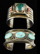JEWELRY: TWO SOUTHWEST BRACELE