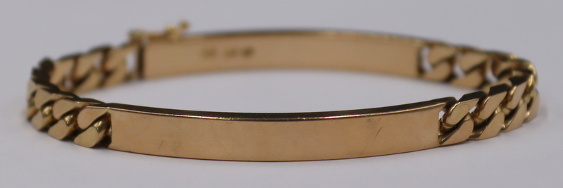 JEWELRY. UNO-A-ERRE 14KT GOLD ID