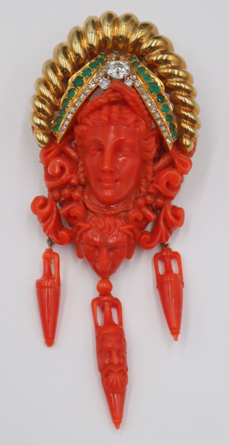 JEWELRY. VICTORIAN CORAL,