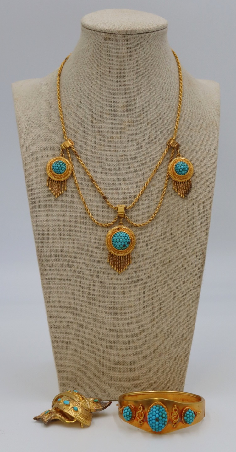 JEWELRY. VICTORIAN GOLD AND