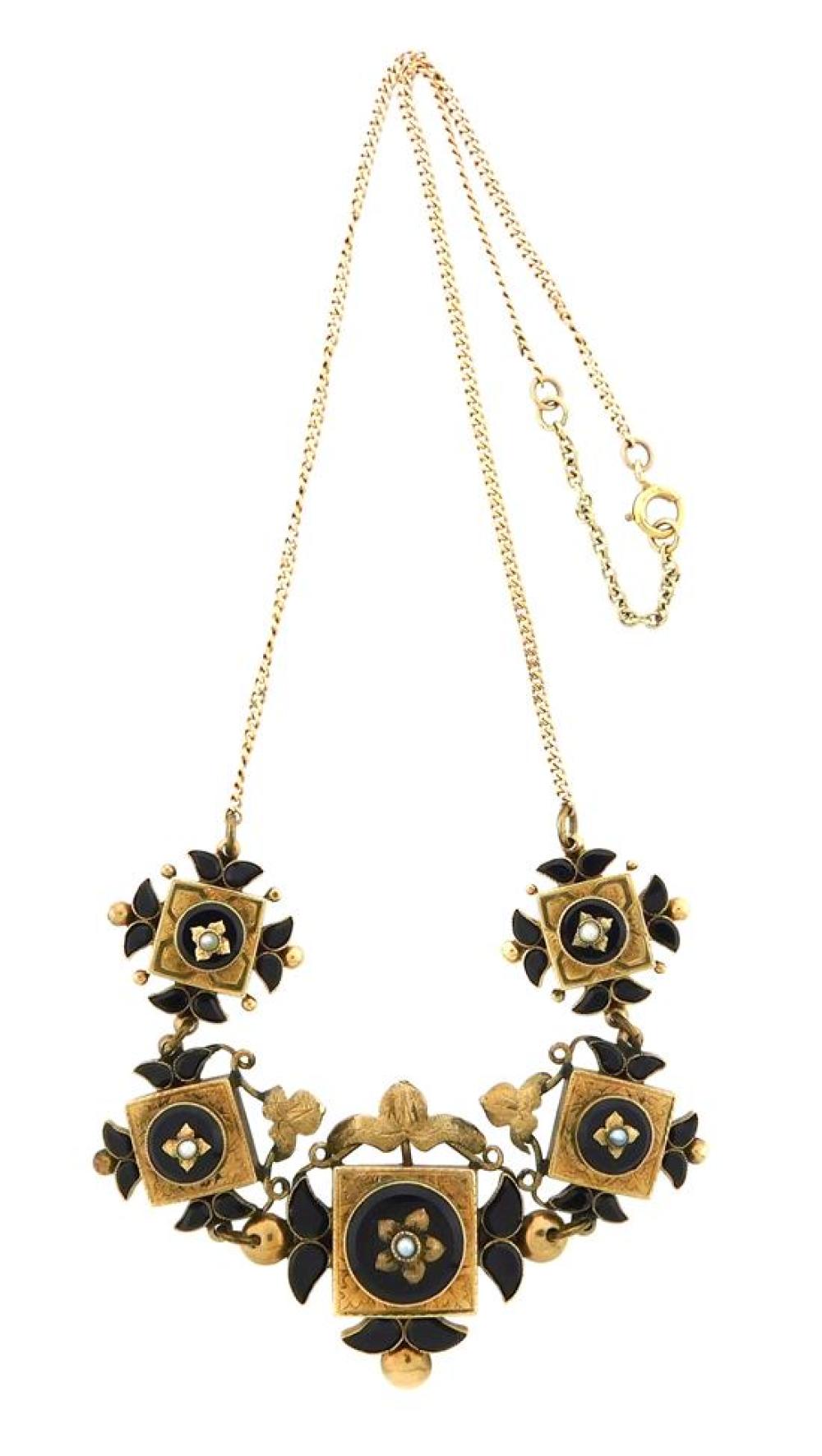 JEWELRY: VICTORIAN NECKLACE, TESTED