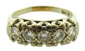 JEWELRY: VINTAGE 14K DIAMOND B