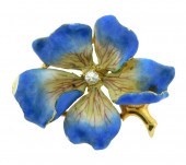 JEWELRY: VINTAGE 14K ENAMELED