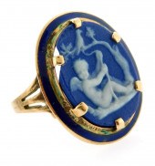 JEWELRY: VINTAGE 14K WEDGEWOOD