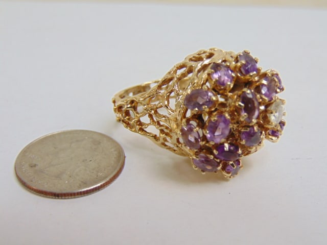 JEWELRY. VINTAGE 14KT DIAMOND &