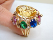 JEWELRY. VINTAGE 14KT GOLD DIA