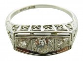 JEWELRY: VINTAGE 18K DIAMOND R