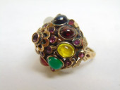 JEWELRY. VINTAGE 18KT MULTI GE