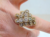 JEWELRY. VINTAGE DIAMOND CLUST