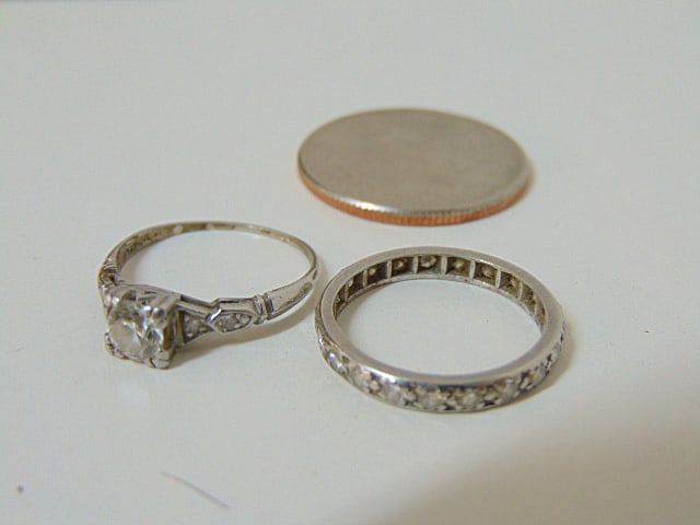 JEWELRY. VINTAGE PLATINUM DIAMOND