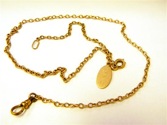 JEWELRY: Watch chain  14K yellow