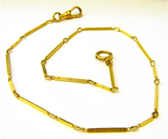 JEWELRY: Watch chain  14K yellow