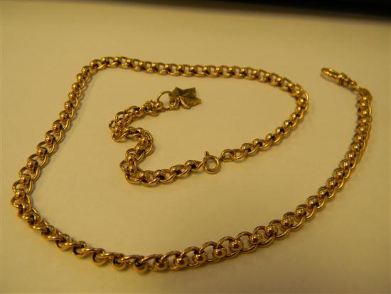 JEWELRY: Watch chain  14K yellow
