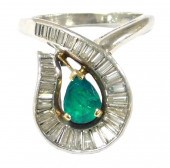 JEWELRY: WOMAN'S PLATINUM EMER