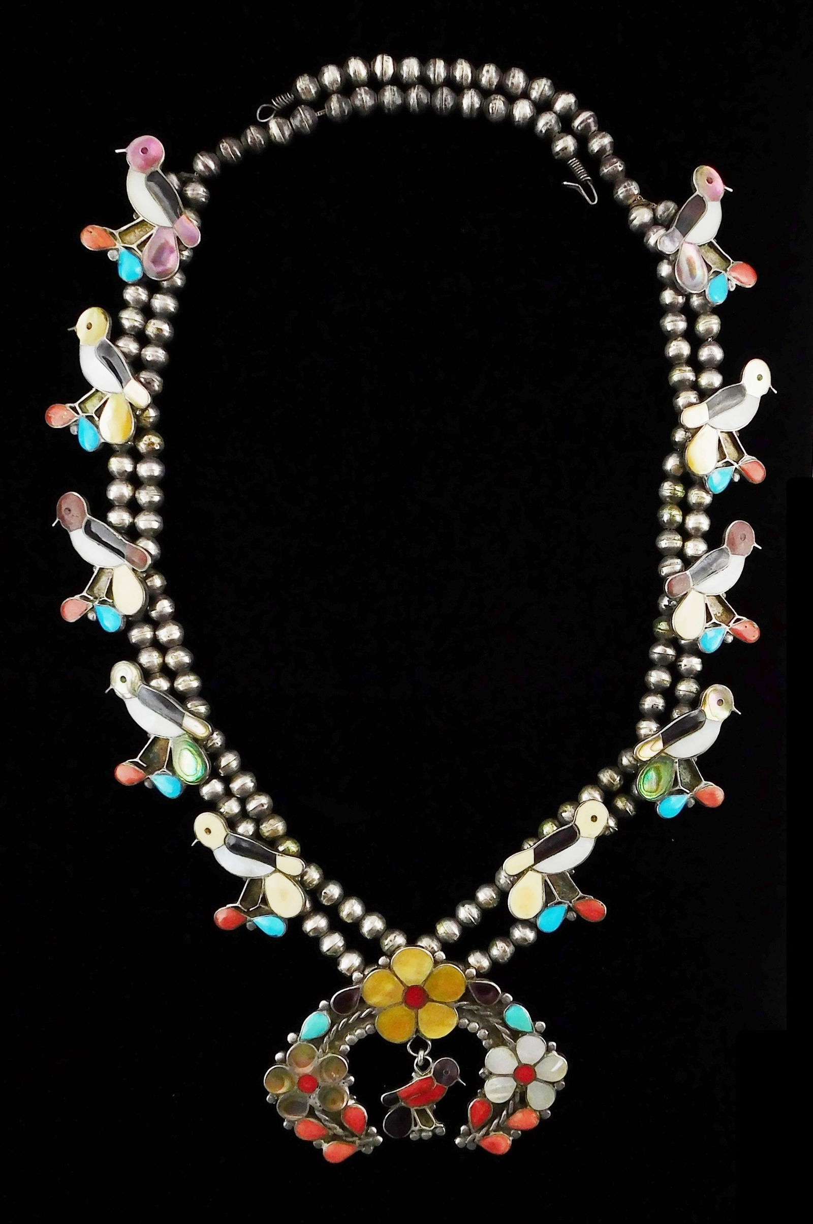 JEWELRY: ZUNI STYLE BIRD SQUASH