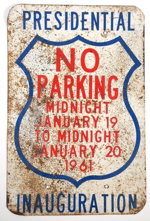 JFK NO PARKING SIGN 1961